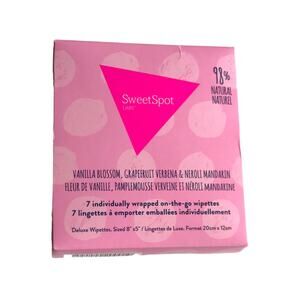 SweetSpot Travel Wipes Packet Box of 7 NIB New Skincare